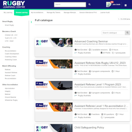 Rugby Australia LMS image